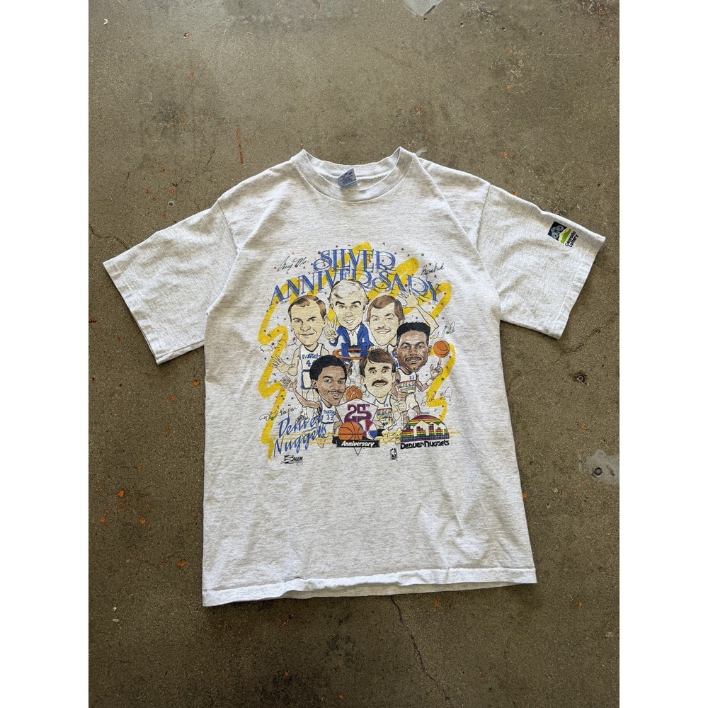 90's Salem Sportswear NBA Denver Nuggets Silver Anniversary Tee